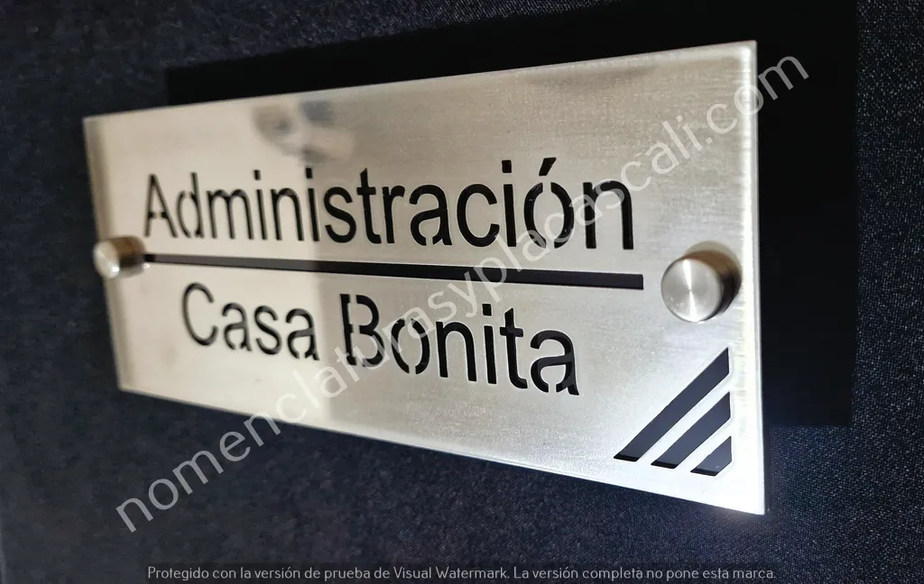 Placas para administración y empresas