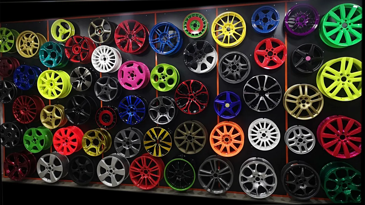 Pintado de rines automotrices